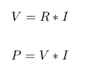 elec-veqri-medium V=R*I and P=V*I
